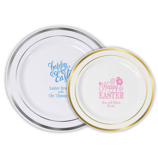 Design Your Own Easter Premium Banded Plastic Plates